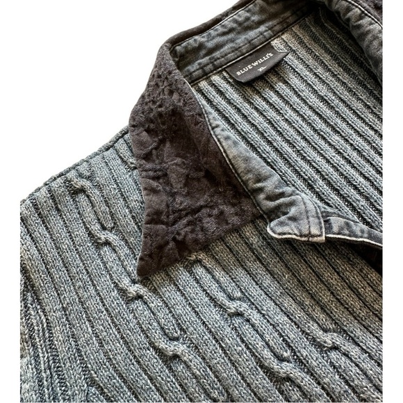 Blue Willi’s Cable Knit Cardigan Sweater - Size XL - Picture 7 of 11